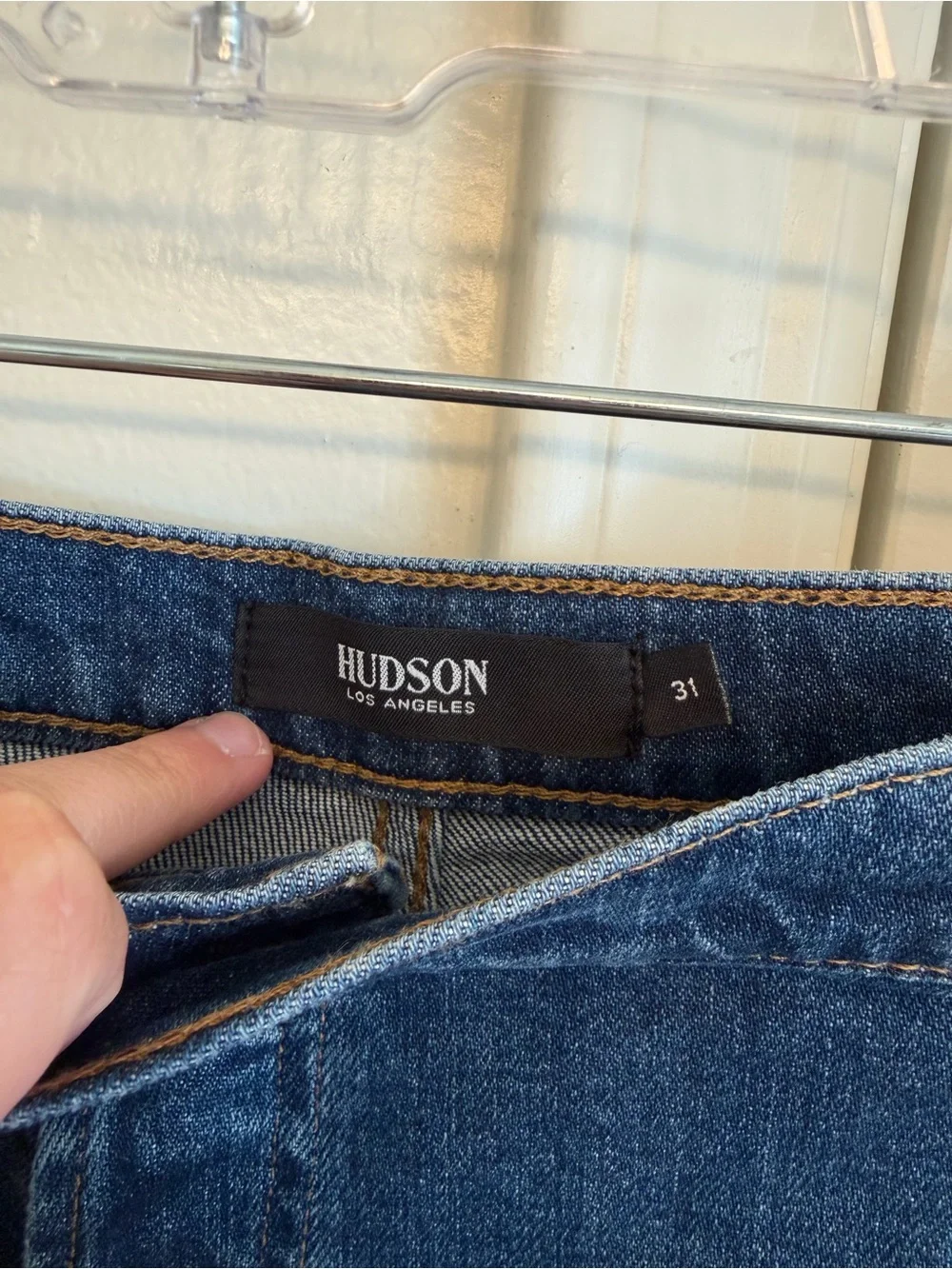Hudson Jeans Eva Denim Shorts Dark Wash Button Fly Size 31